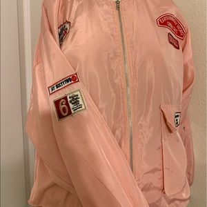 Pink Bomber with Patches